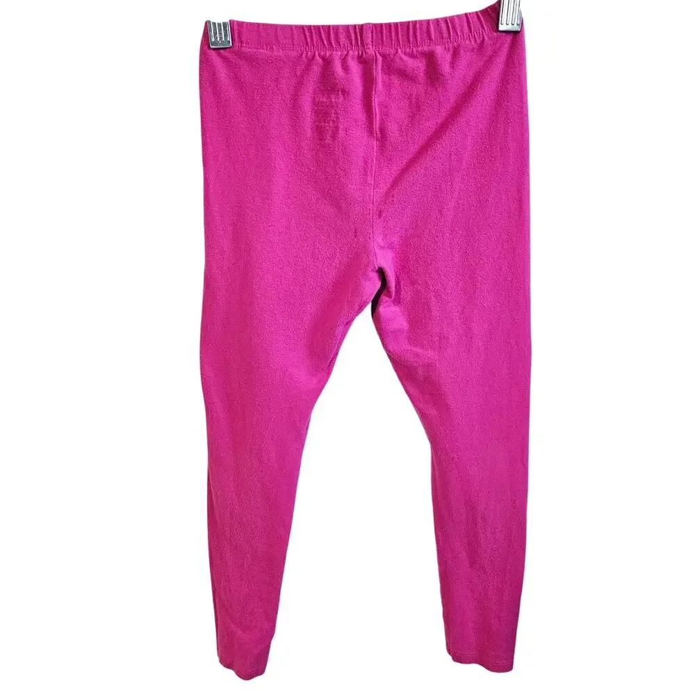 Children's Place Size M Leggings Solid Hot Pink Comfy Stretch Pants Casual Basic